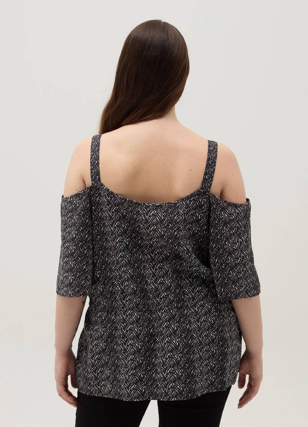 Ovs Blusa stampata con spalle scoperte Curvy Nuova