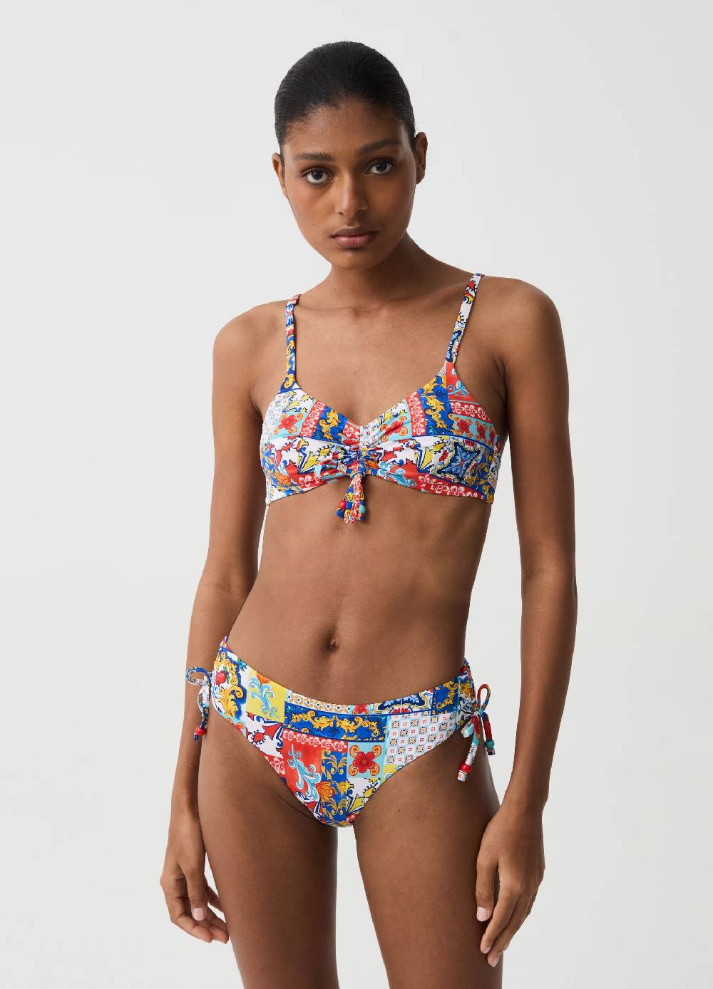 Ovs Top bikini bralette con coulisse 2025