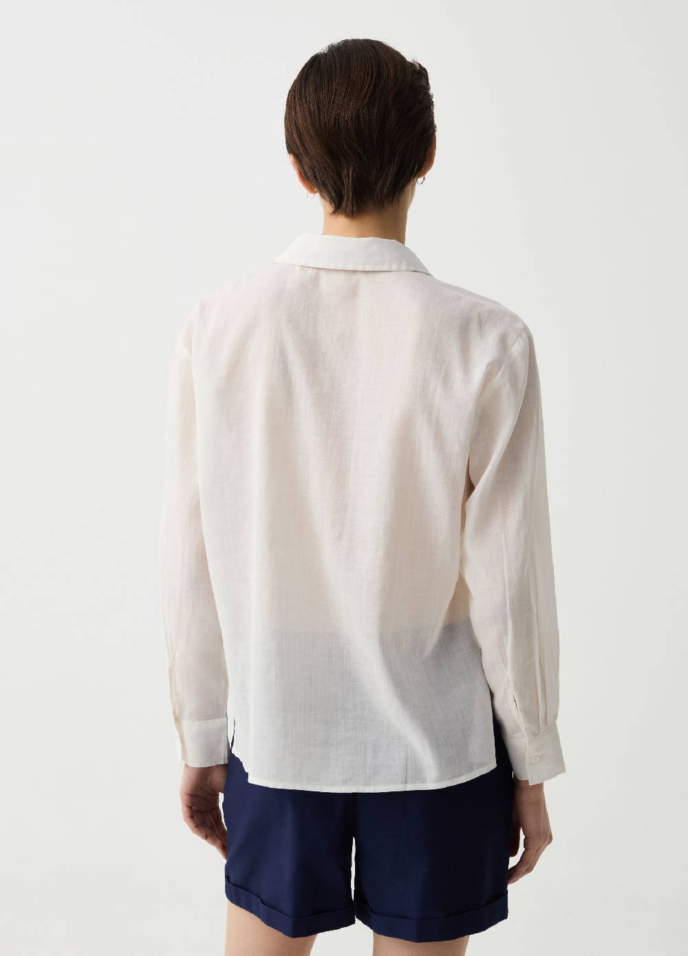 Ovs Camicia in ramie e cotone Consegna Veloce