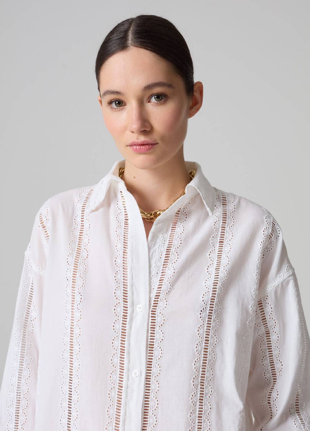 Ovs Camicia over con dettagli traforati e sangallo Novità