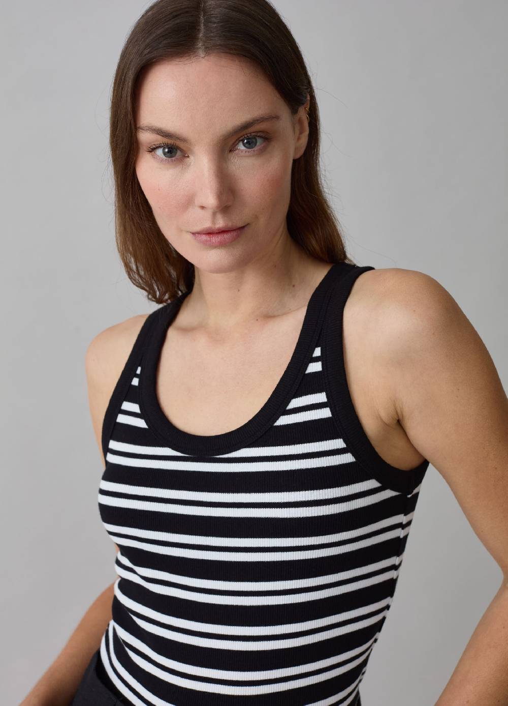 Ovs Tank top a costine fantasia a righe Sconto