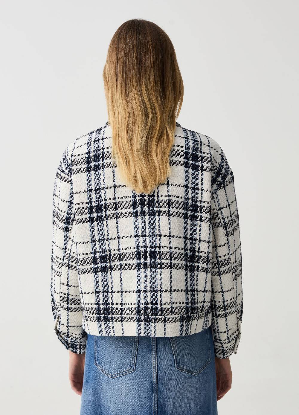 Ovs Shacket in tweed check con bottoni lavorati Offerta