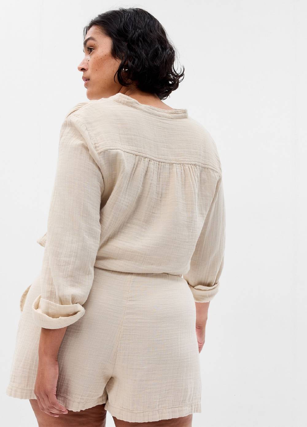 Ovs Shorts in garza di cotone effetto crinkle Online