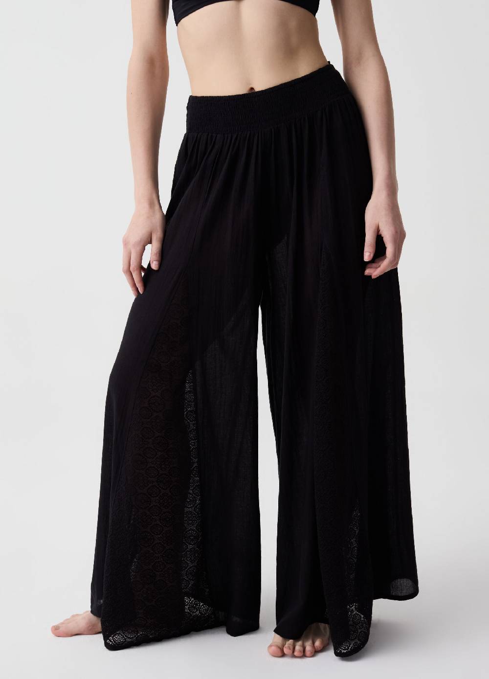 Ovs Pantalone copri costume wide leg in pizzo Fino al 60% di sconto