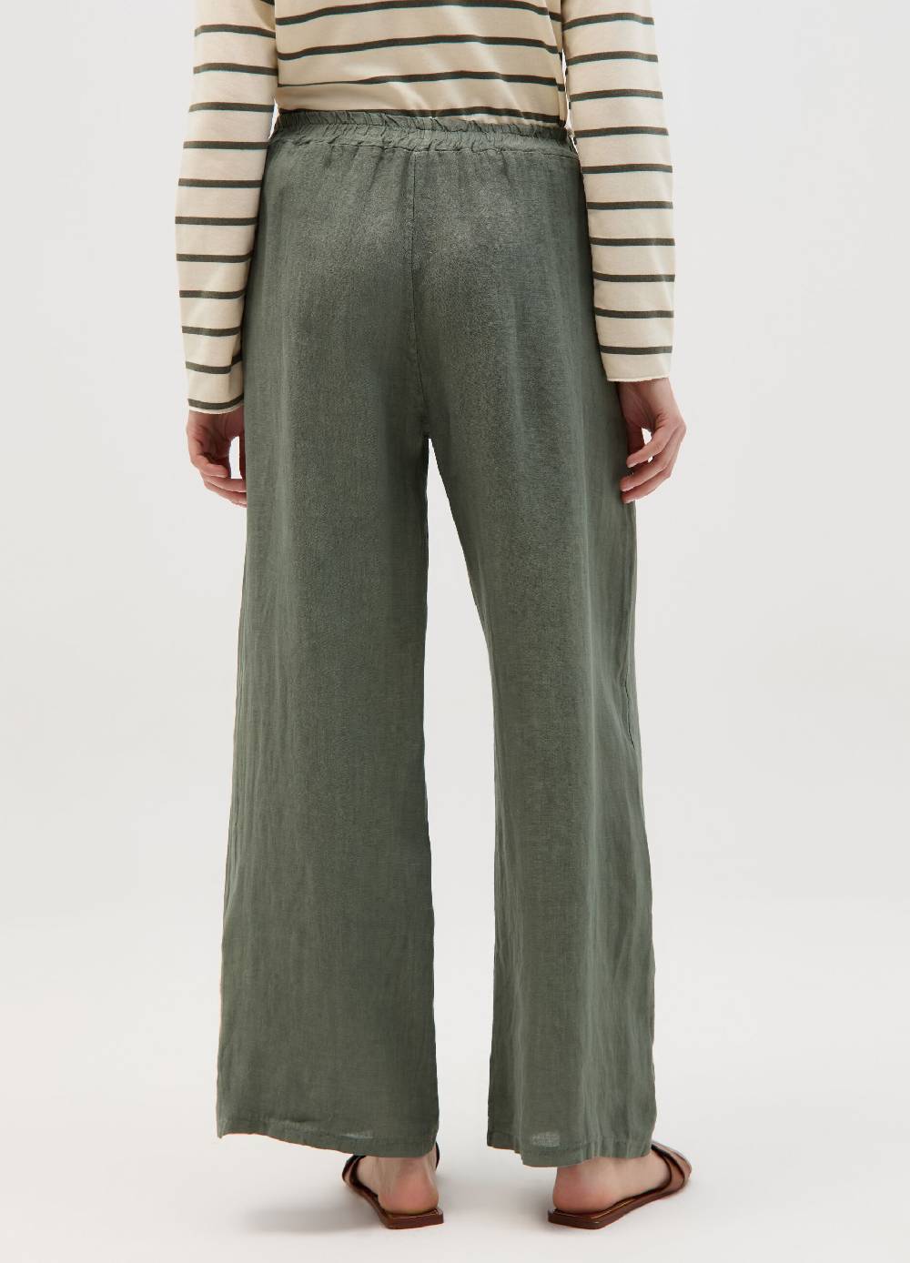 Ovs Joggers wide leg in lino con coulisse Only for today