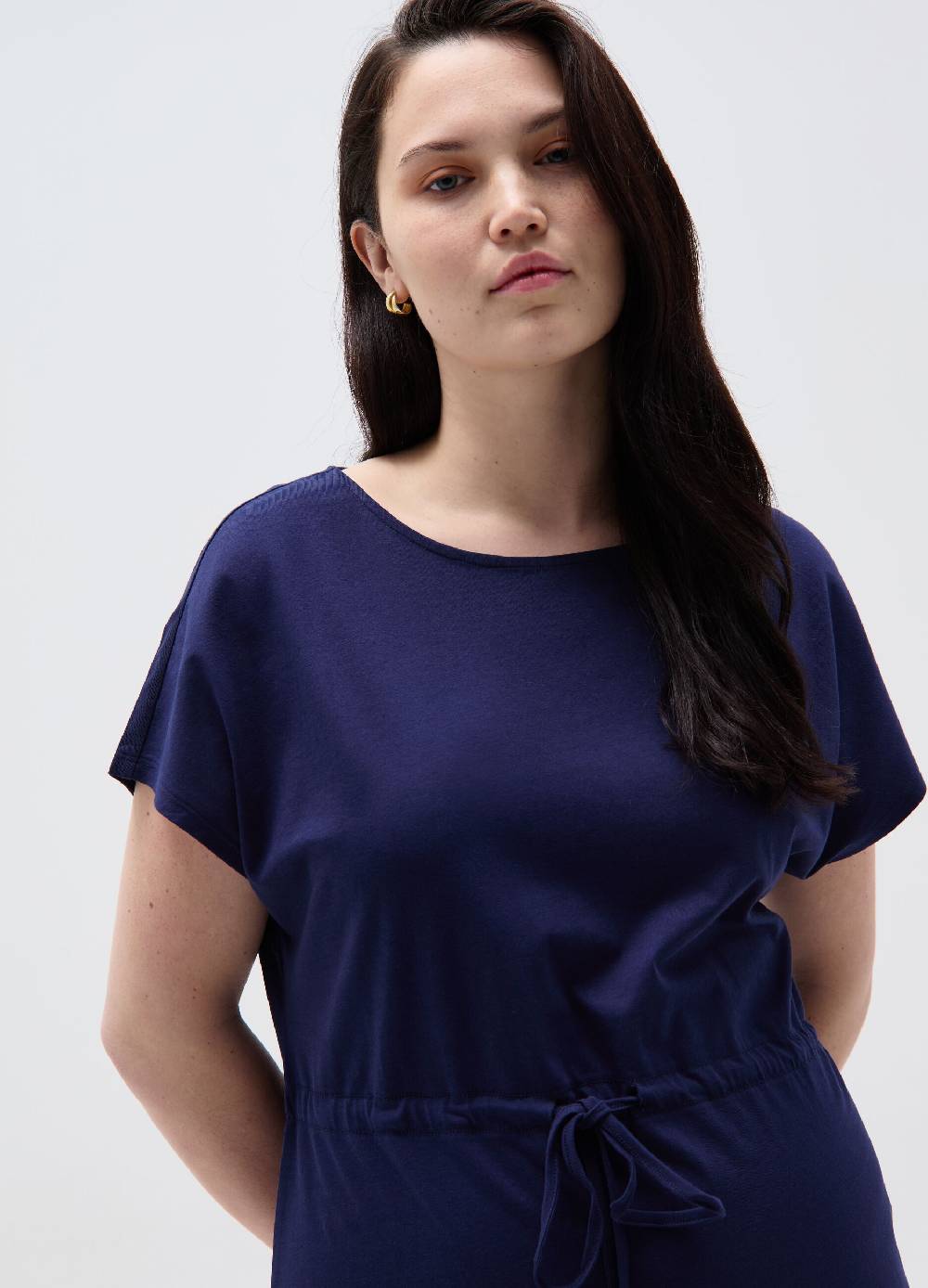 Ovs Vestito Essential corto con coulisse Curvy Sconti questo mese