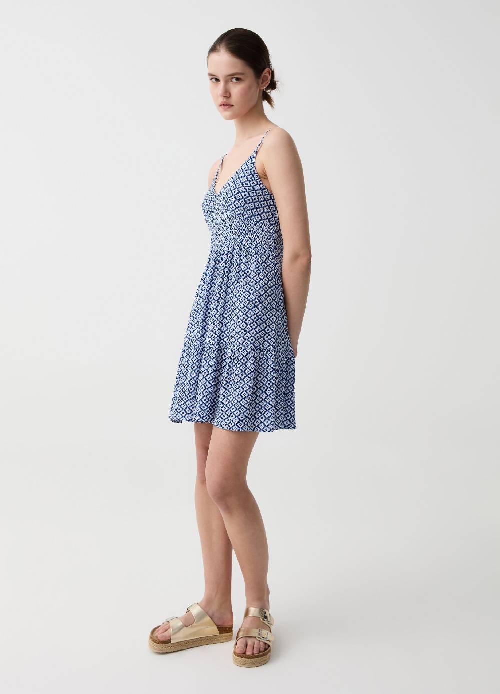 Ovs Vestito corto con balza fantasia Italia