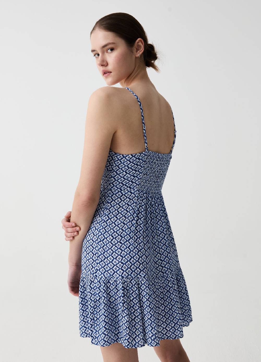 Ovs Vestito corto con balza fantasia Italia