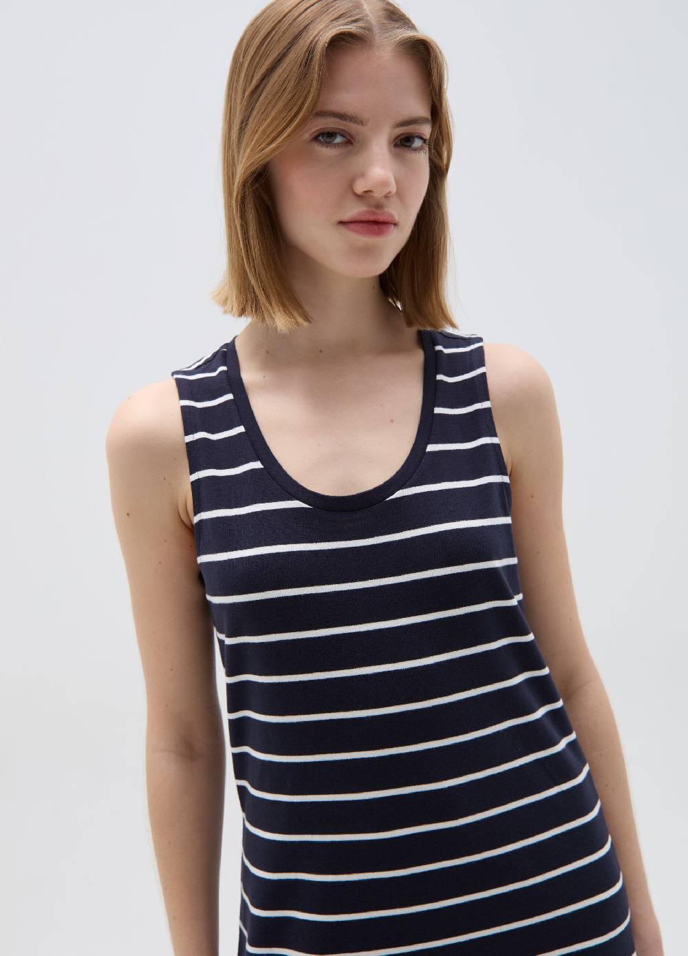 Ovs Vestito Essential lungo a righe con spacchi Vendita
