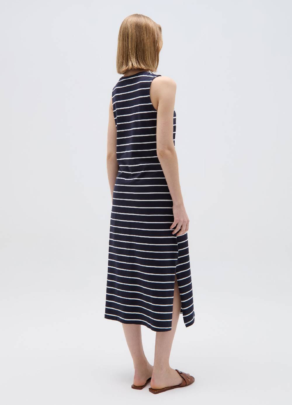 Ovs Vestito Essential lungo a righe con spacchi Vendita