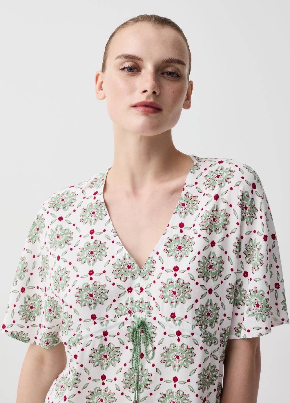 Ovs Camicia da notte floreale con coulisse Fino Al -60%