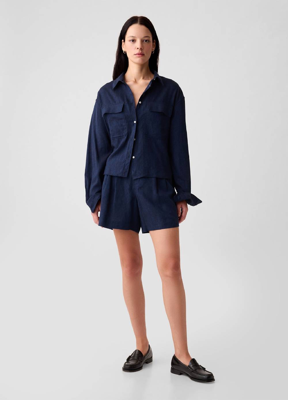 Ovs Camicia over cropped in lino Sottocosto