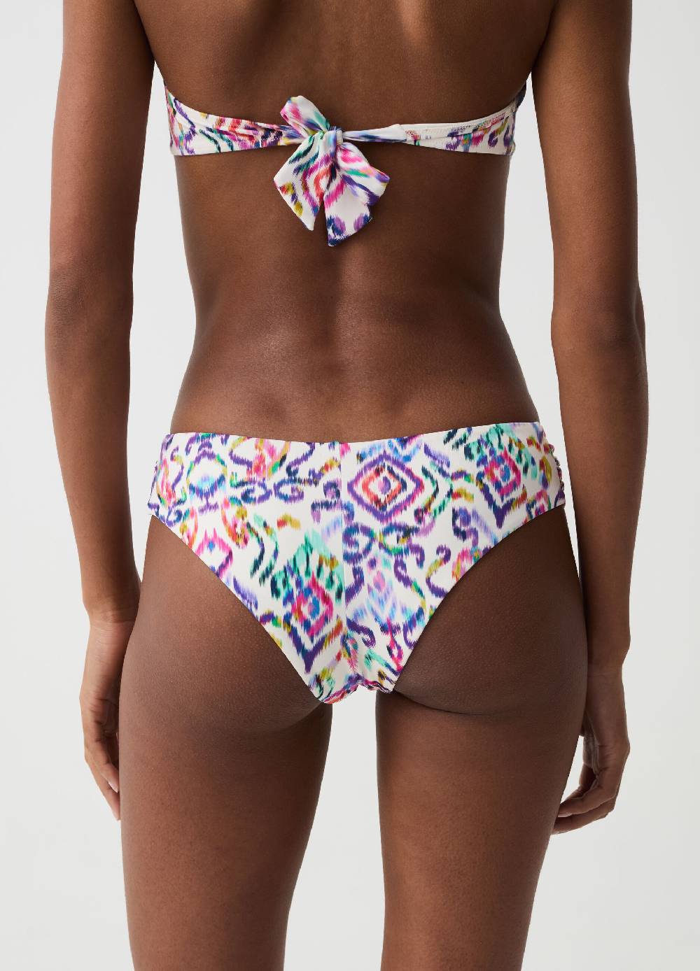 Ovs Slip bikini a vita alta con stampa ikat Novità