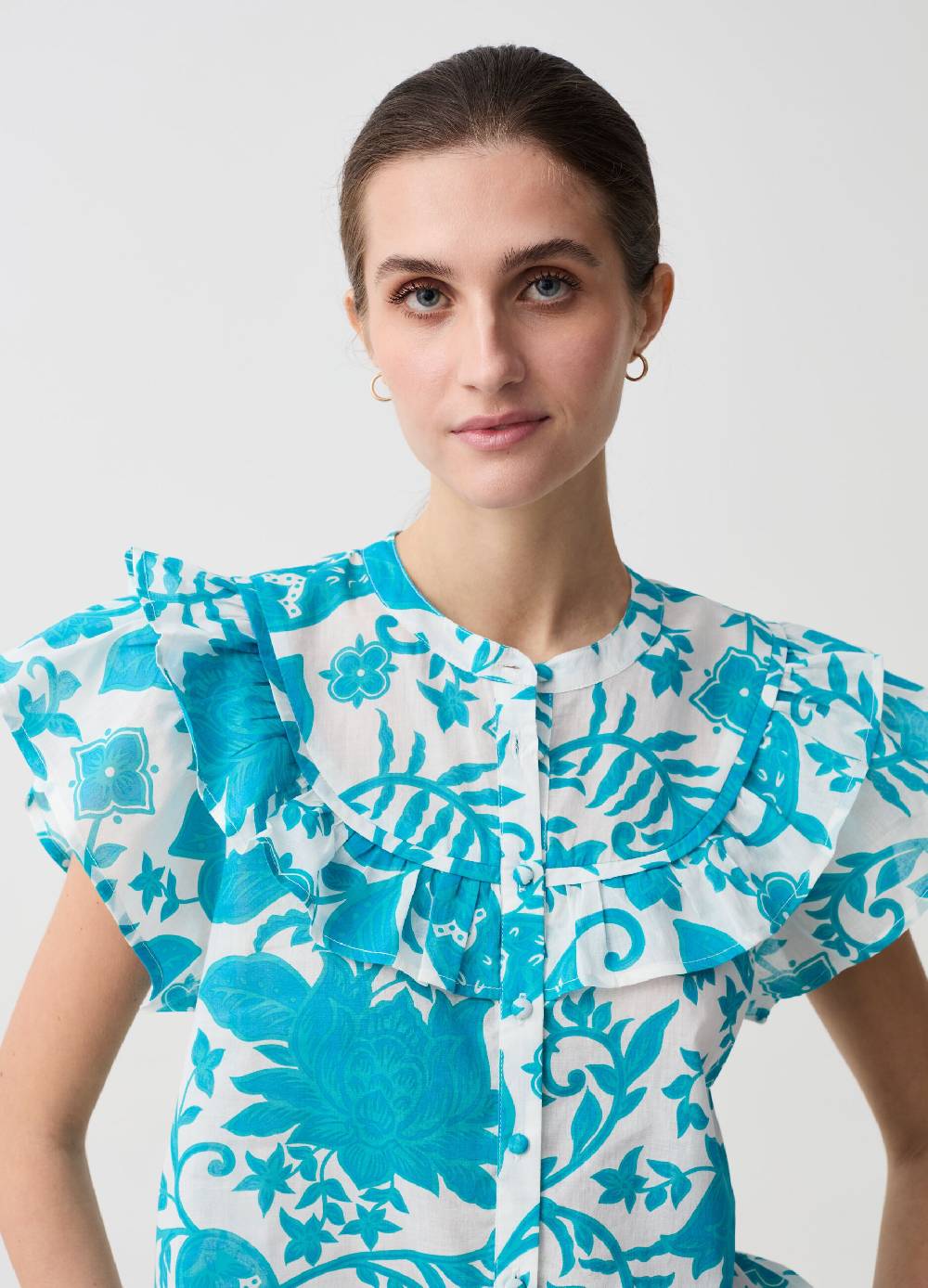 Ovs Blusa stampata con volant Online