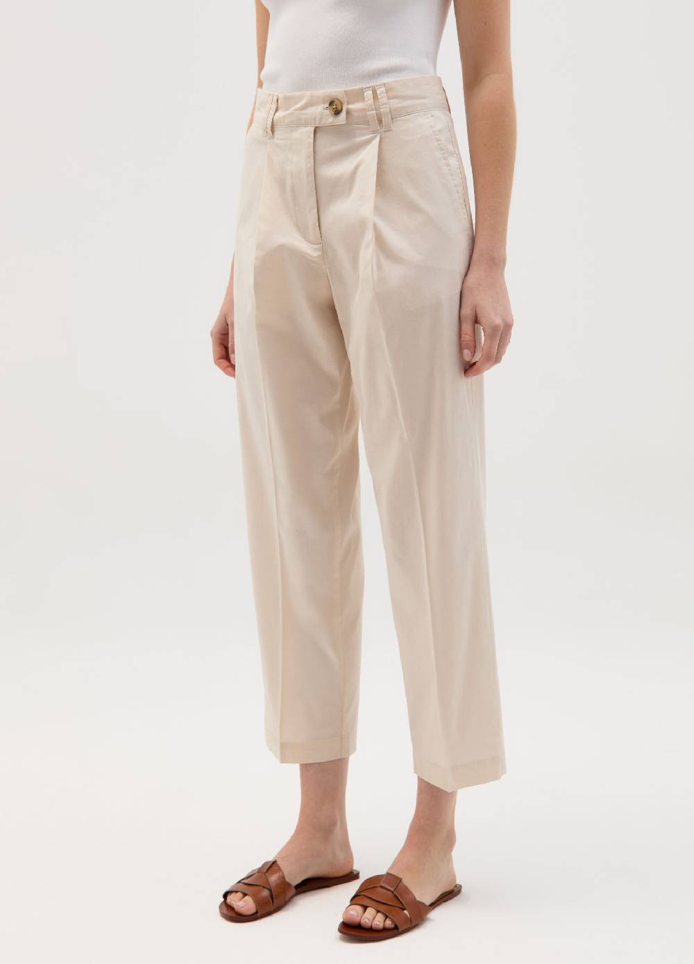 Ovs Pantalone a sigaretta crop con pinces Vendite Flash
