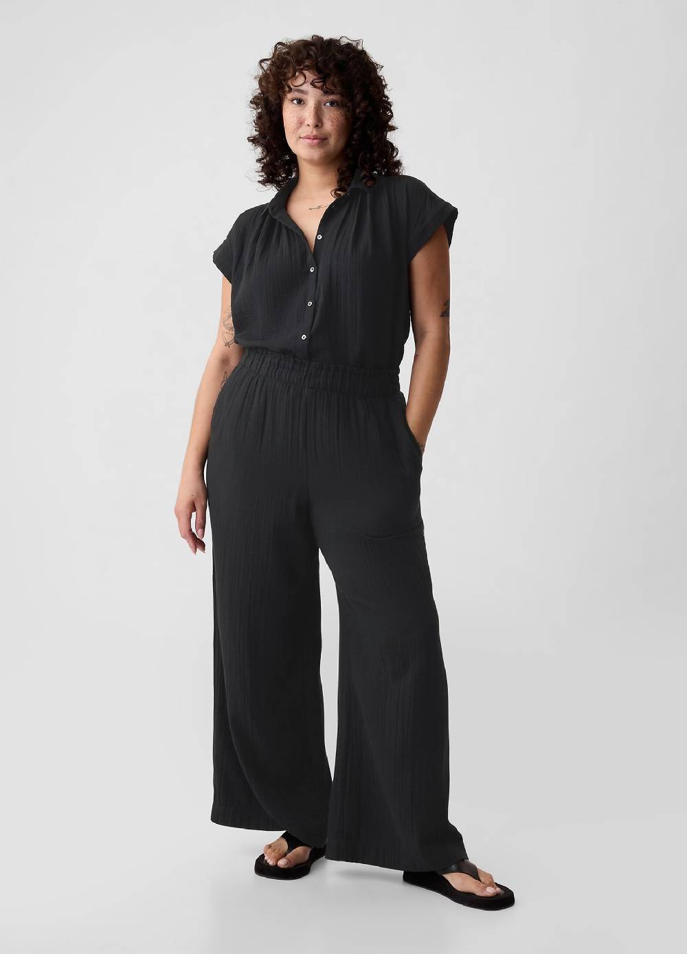Ovs Pantalone wide leg in garza Spedizione gratuita