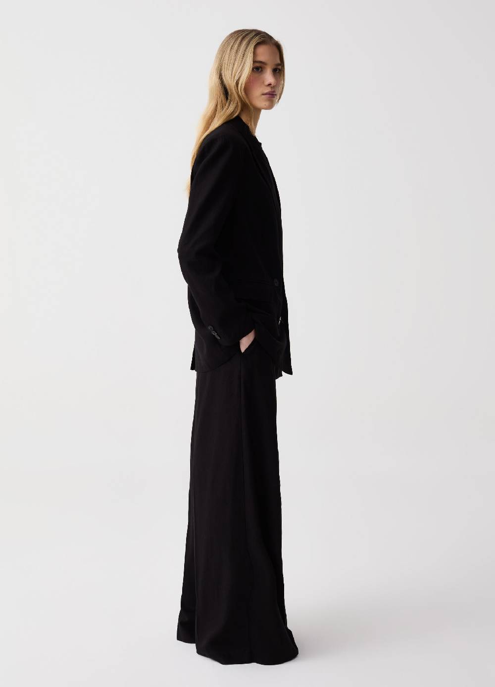 Ovs Blazer relaxed fit in lino e viscosa Sconto di tempo limitato
