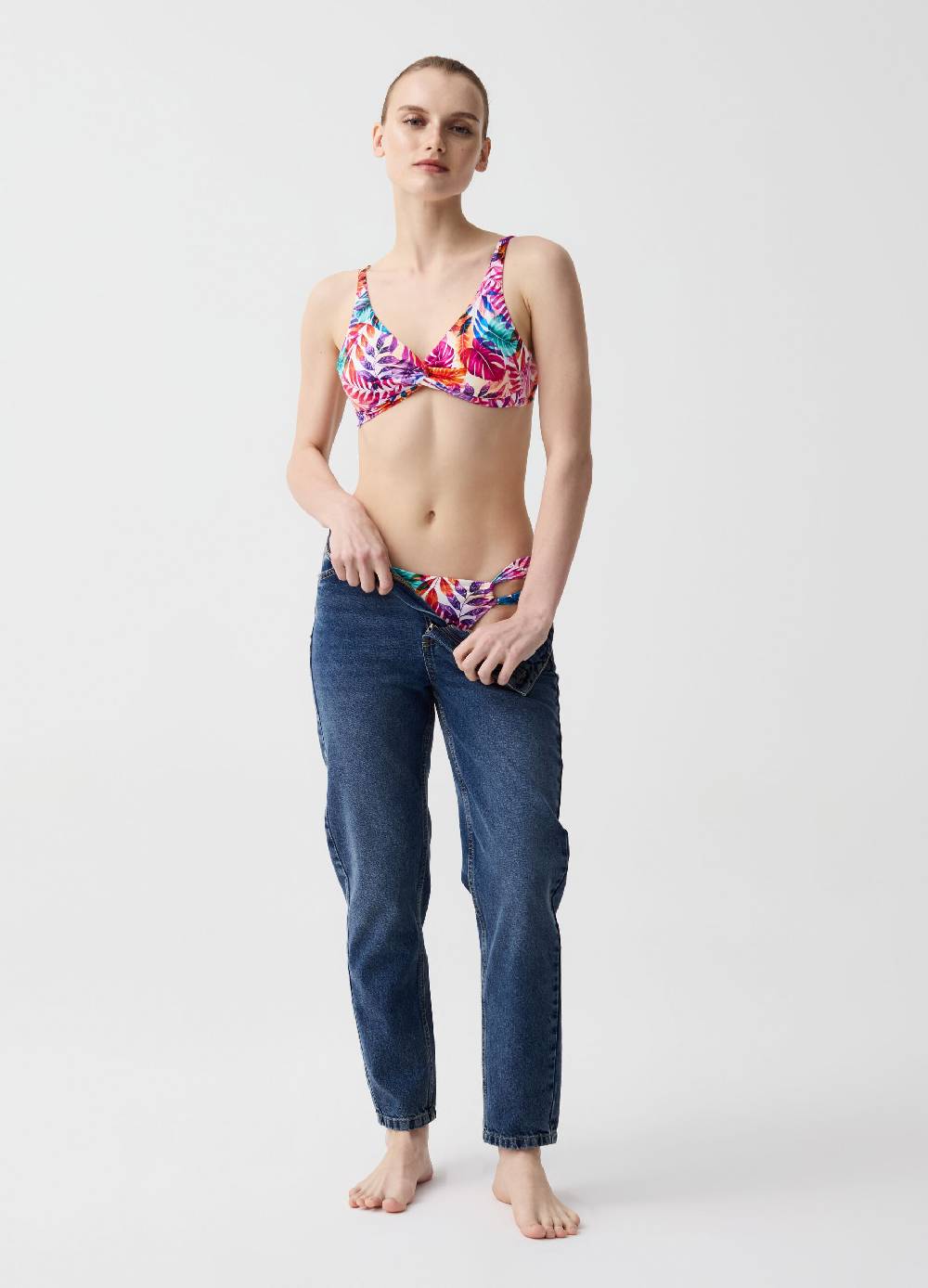 Ovs Top bikini con stampa foliage Offerta speciale