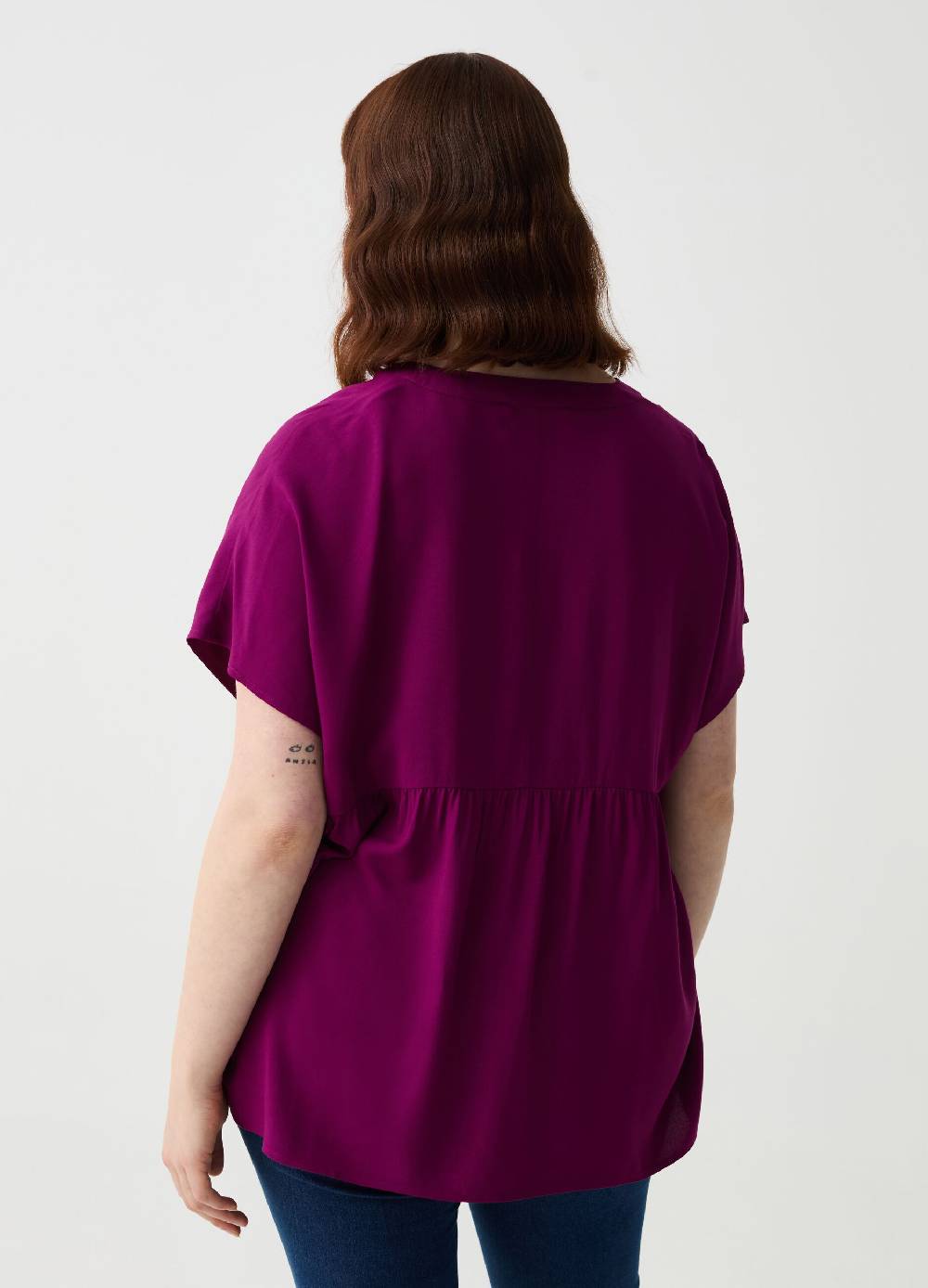 Ovs Blusa in viscosa con bottoni Curvy Comprare a buon mercato