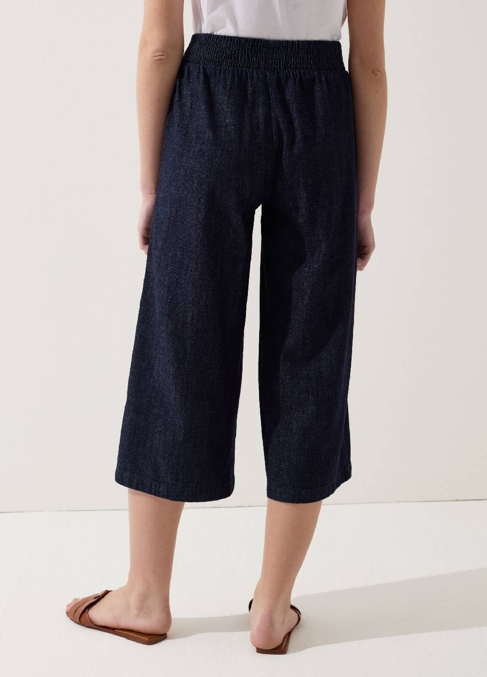 Ovs Pantalone wide leg cropped effetto denim Grande vendita