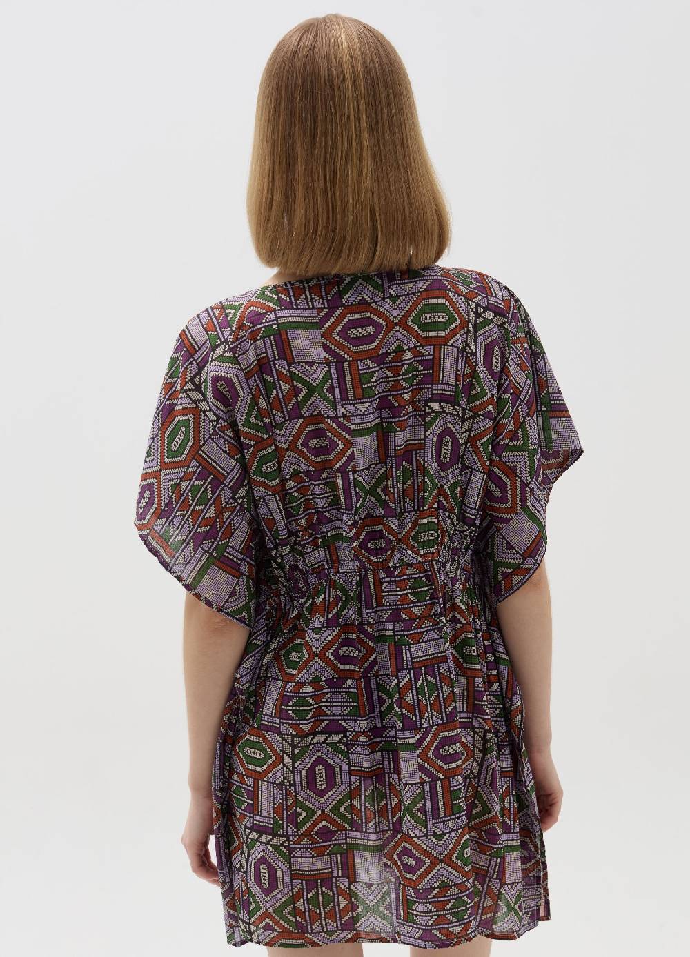 Ovs Poncho copri costume con stampa e perline Flash Sale