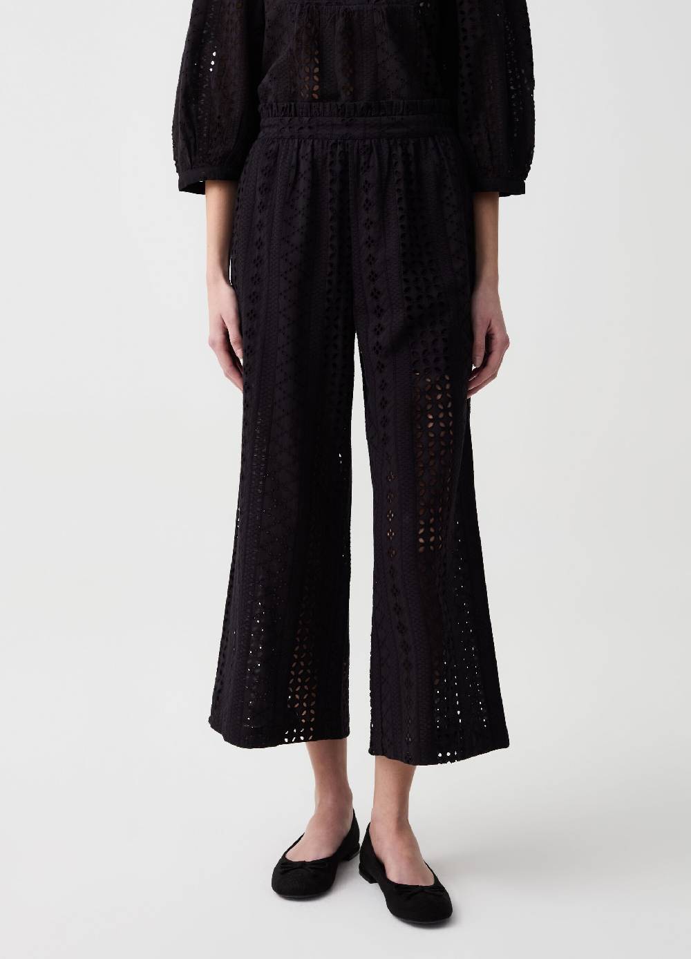 Ovs Pantalone cropped wide leg in sangallo Shopping online