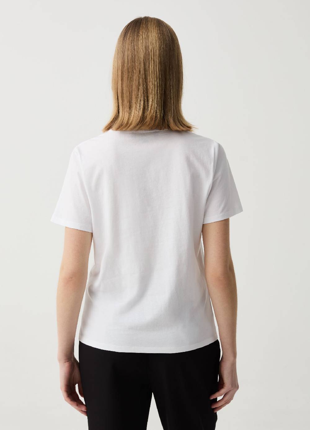 Ovs T-shirt con lettering in pietre e strass Offerta per la Festa della Mamma
