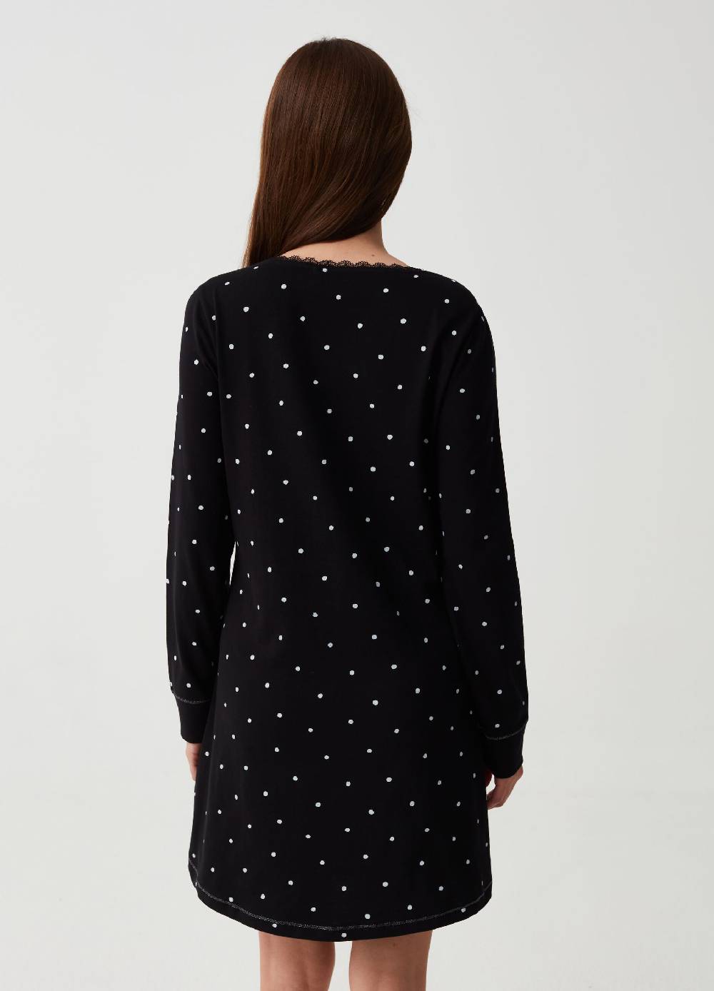 Ovs Camicia da notte a pois con scollo serafino Offerta migliore