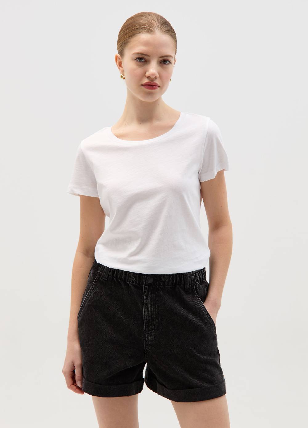Ovs Shorts paper bag in denim Offerta temporanea