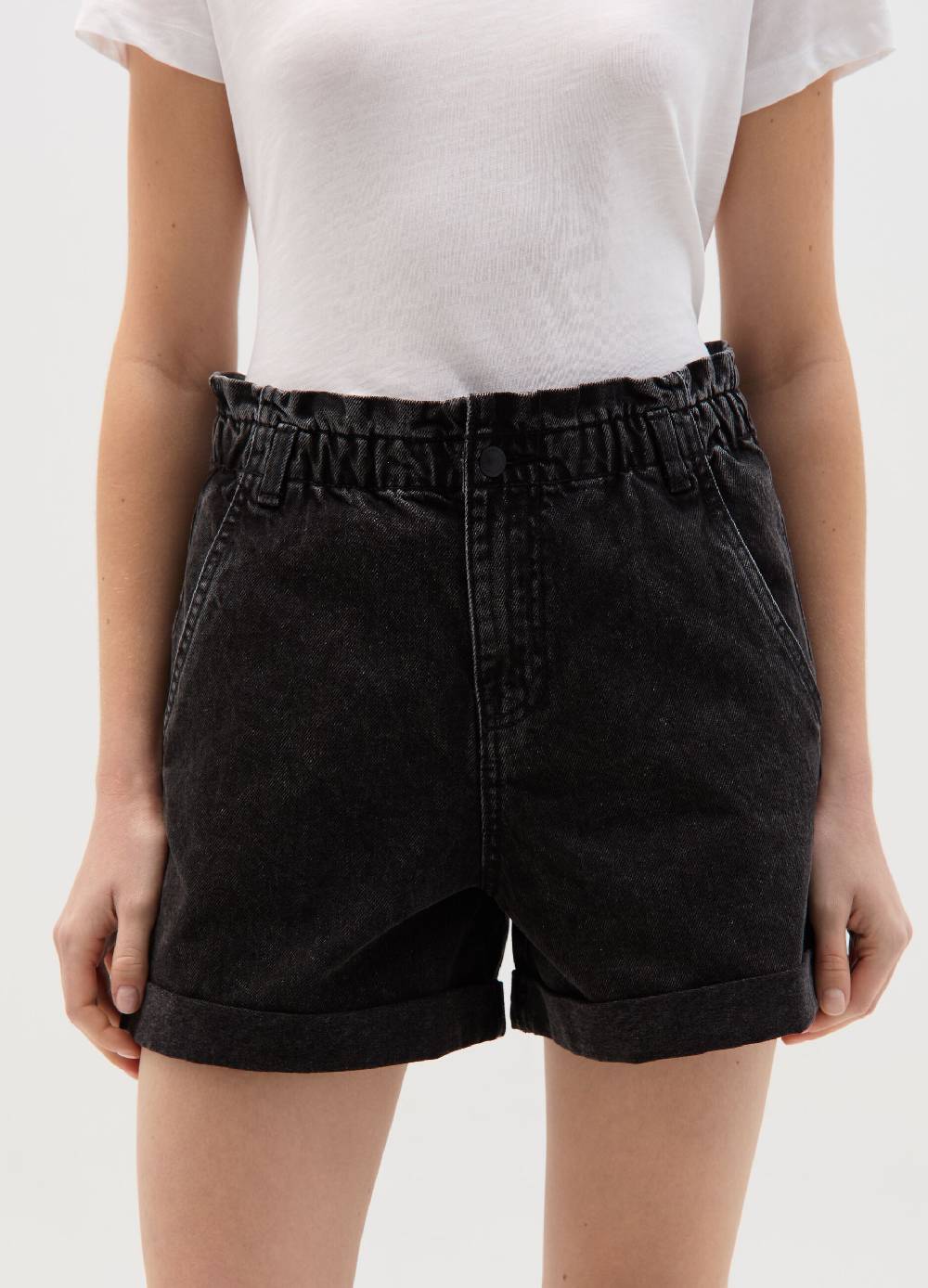Ovs Shorts paper bag in denim Offerta temporanea