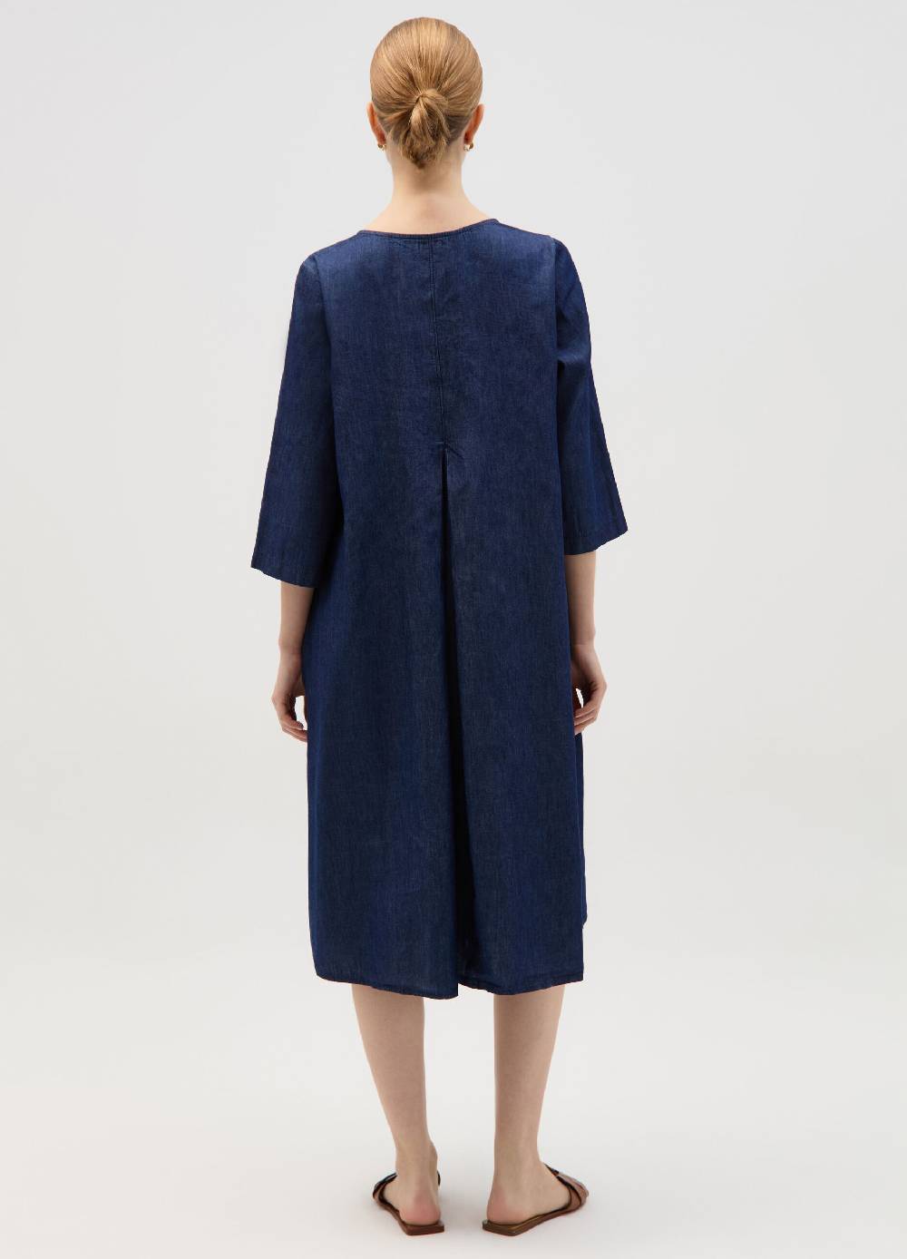 Ovs Vestito midi in denim con pince Ritorno libero