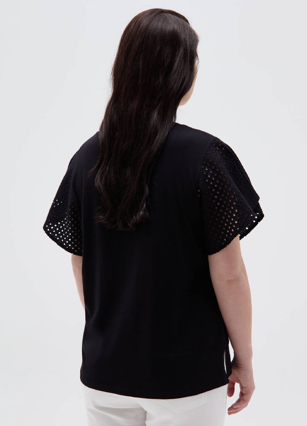 Ovs T-shirt maniche a farfalla in sangallo Curvy Fino al 65% di sconto