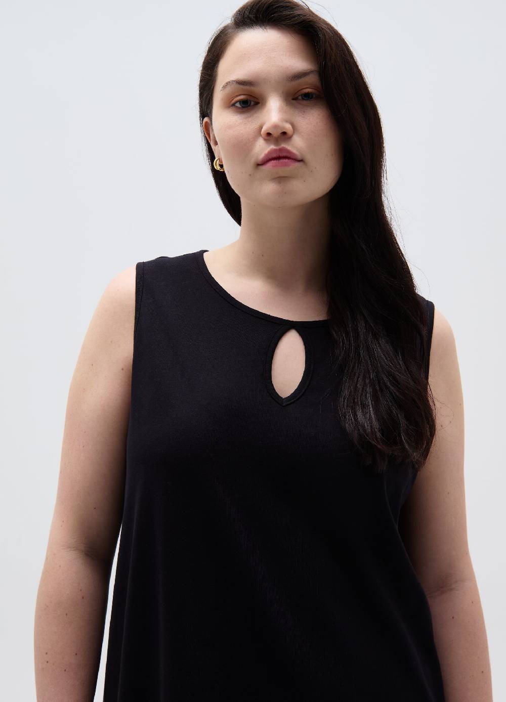 Ovs Vestito Essential corto con balza Curvy Enormi sconti