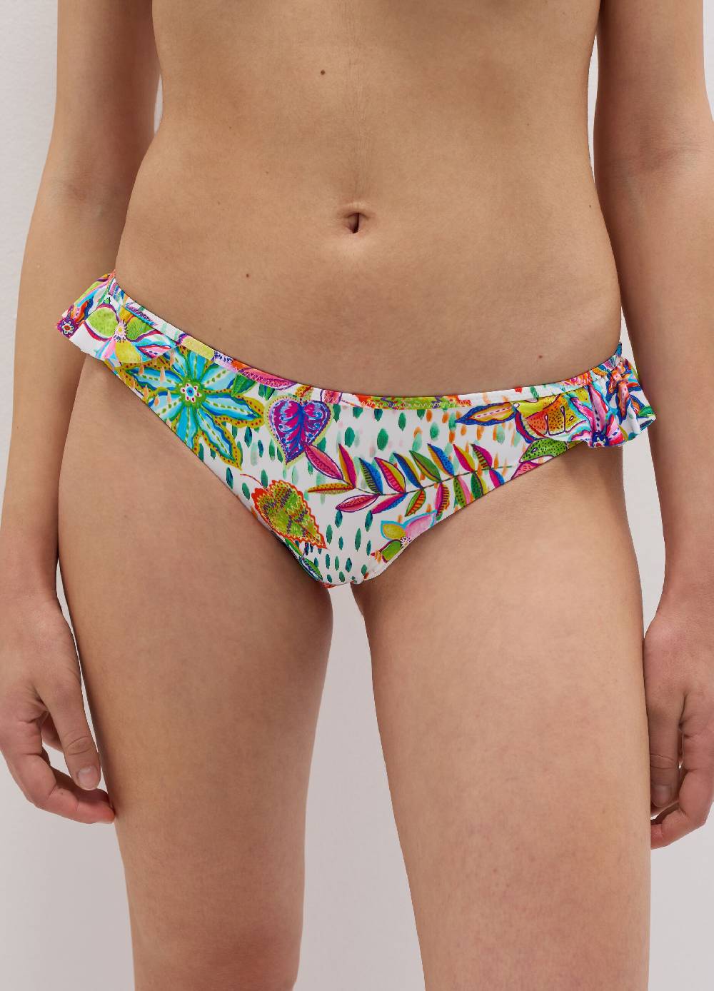Ovs Slip bikini con volant stampa tropicale Esporta salva