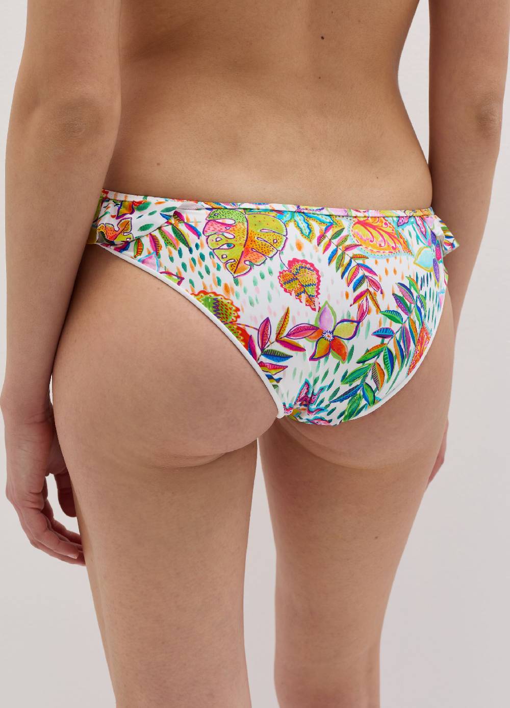 Ovs Slip bikini con volant stampa tropicale Esporta salva