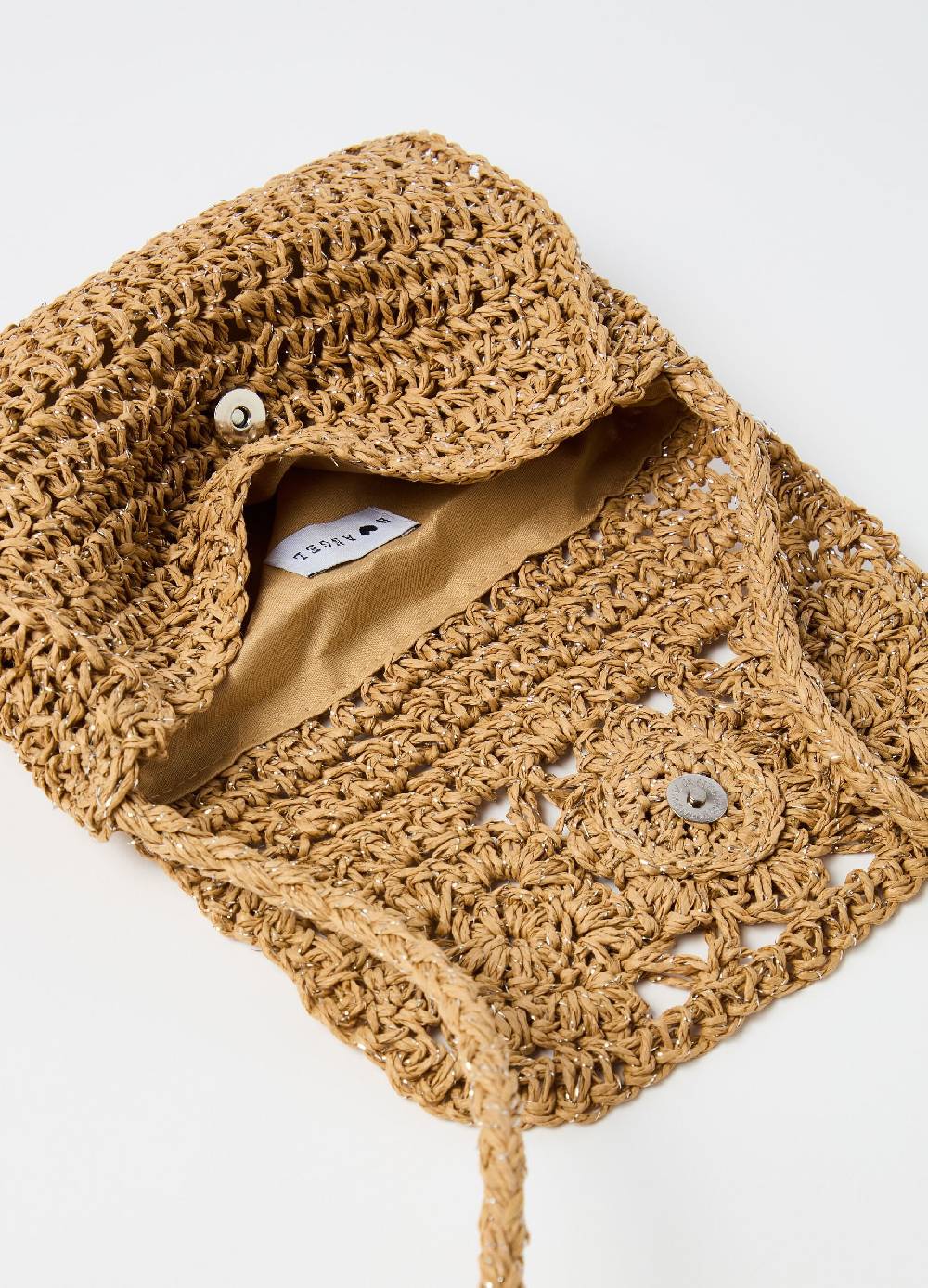 Ovs Borsa in rafia con lavorazione crochet Italy