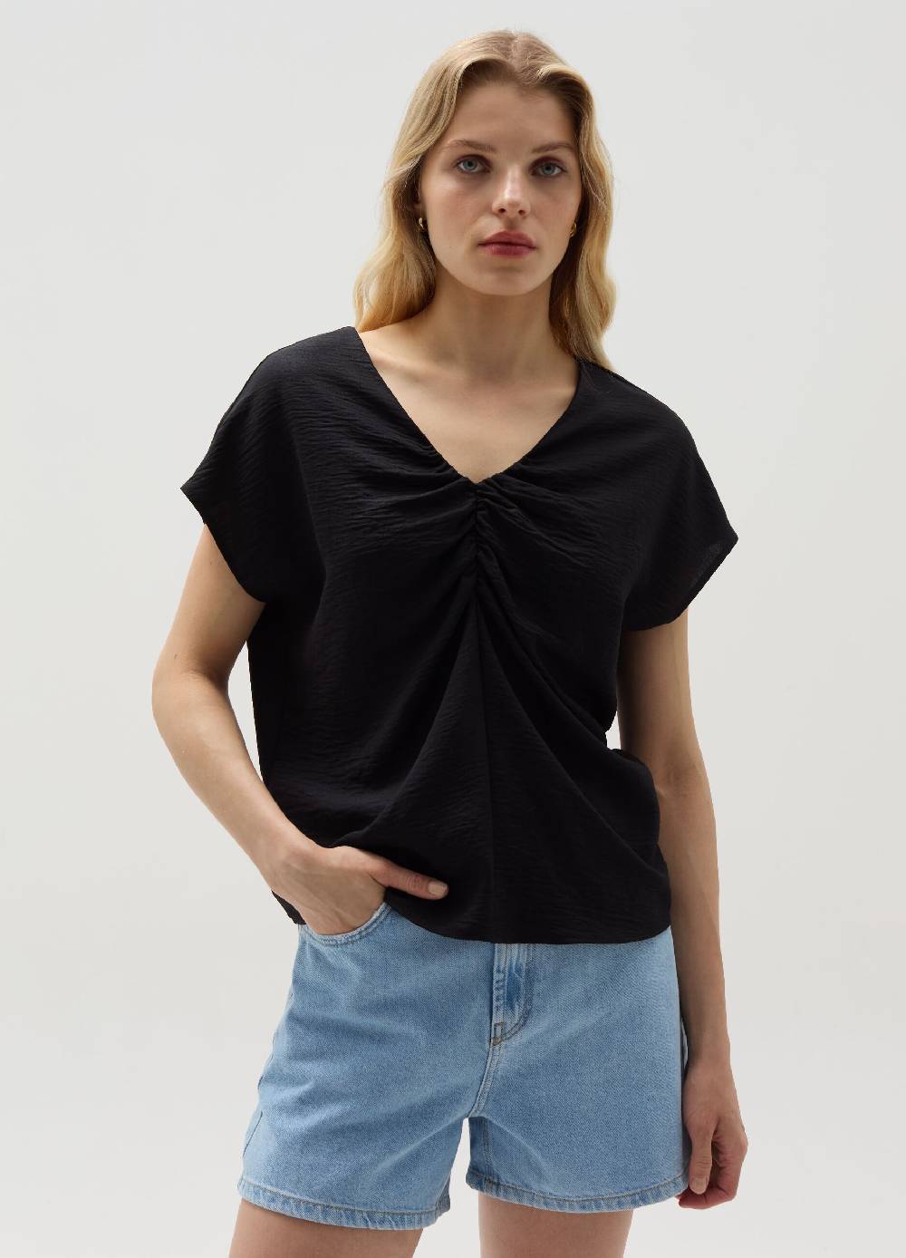 Ovs T-shirt in crêpe con maniche a kimono Presa