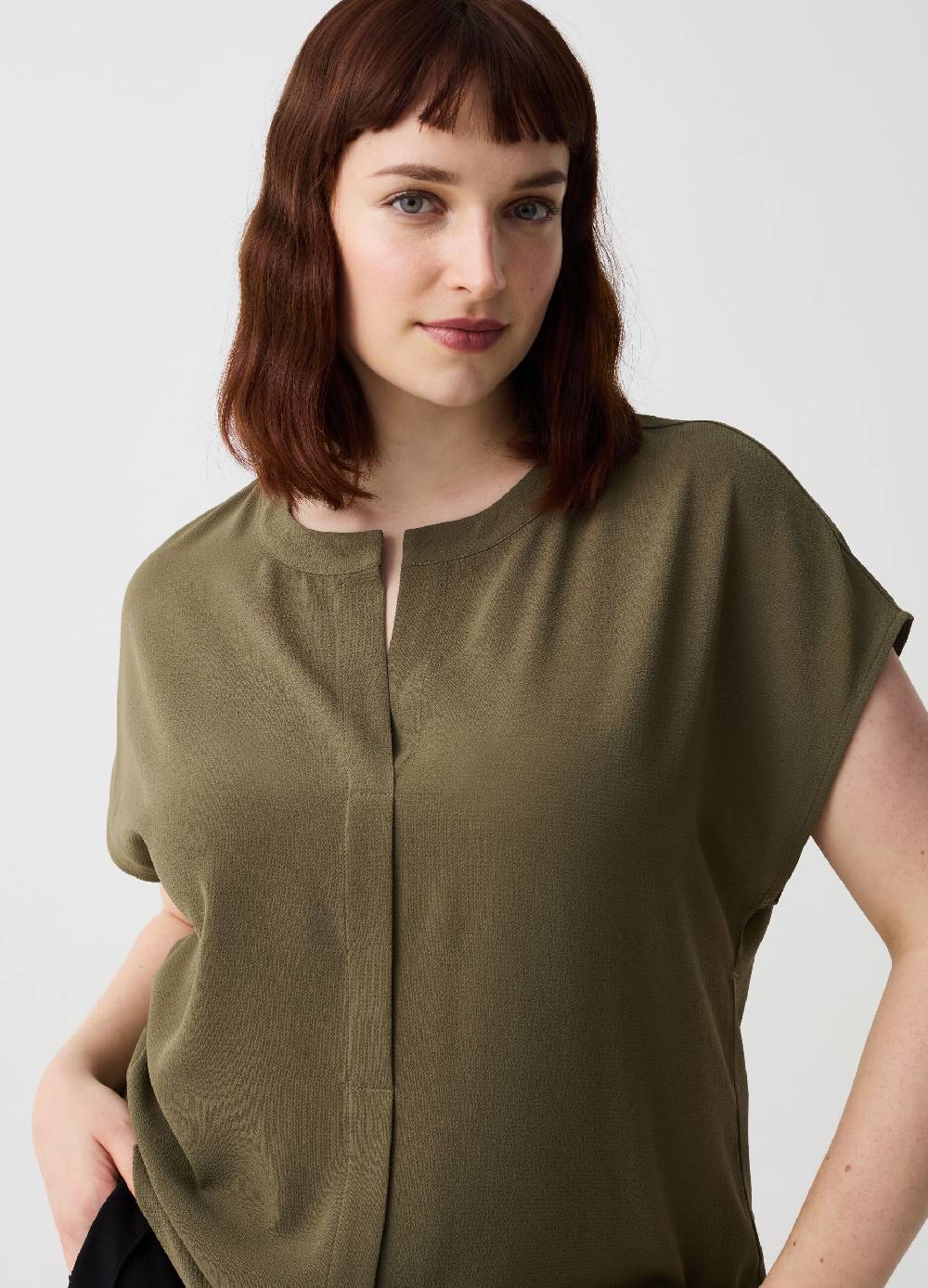 Ovs Blusa in crêpe con pince Curvy Economico
