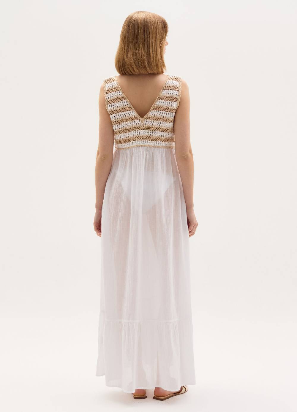 Ovs Abito lungo copri costume con top crochet In Saldo