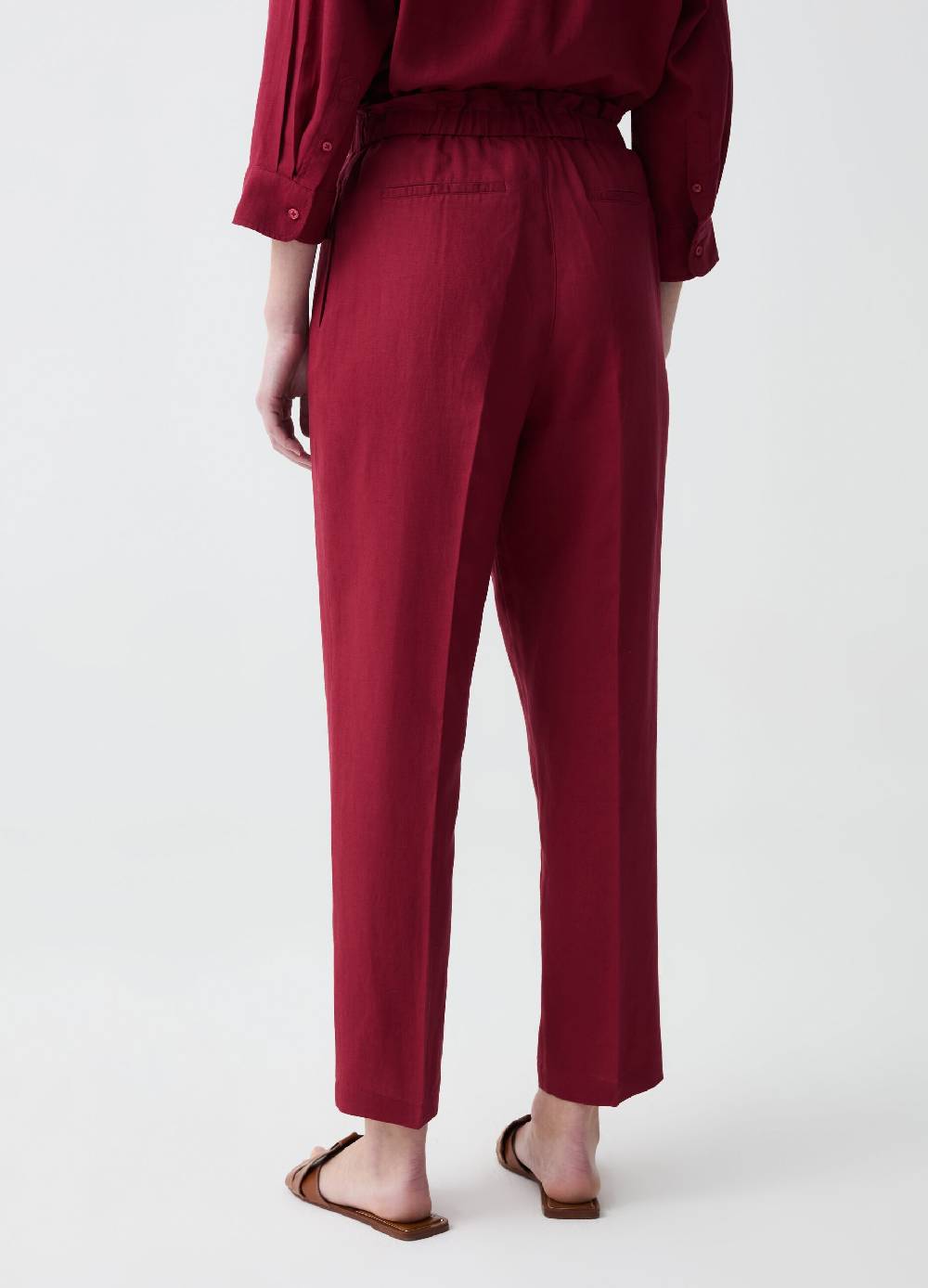 Ovs Pantalone a sigaretta con pinces e coulisse Nuova