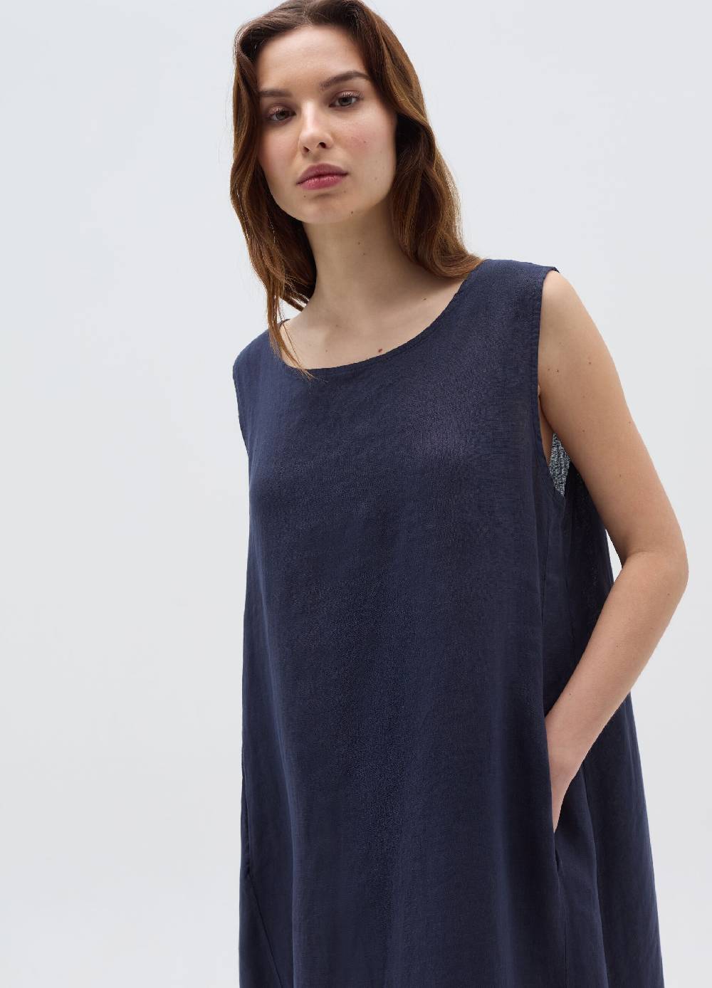 Ovs Vestito lungo smanicato in lino Sconto di tempo limitato