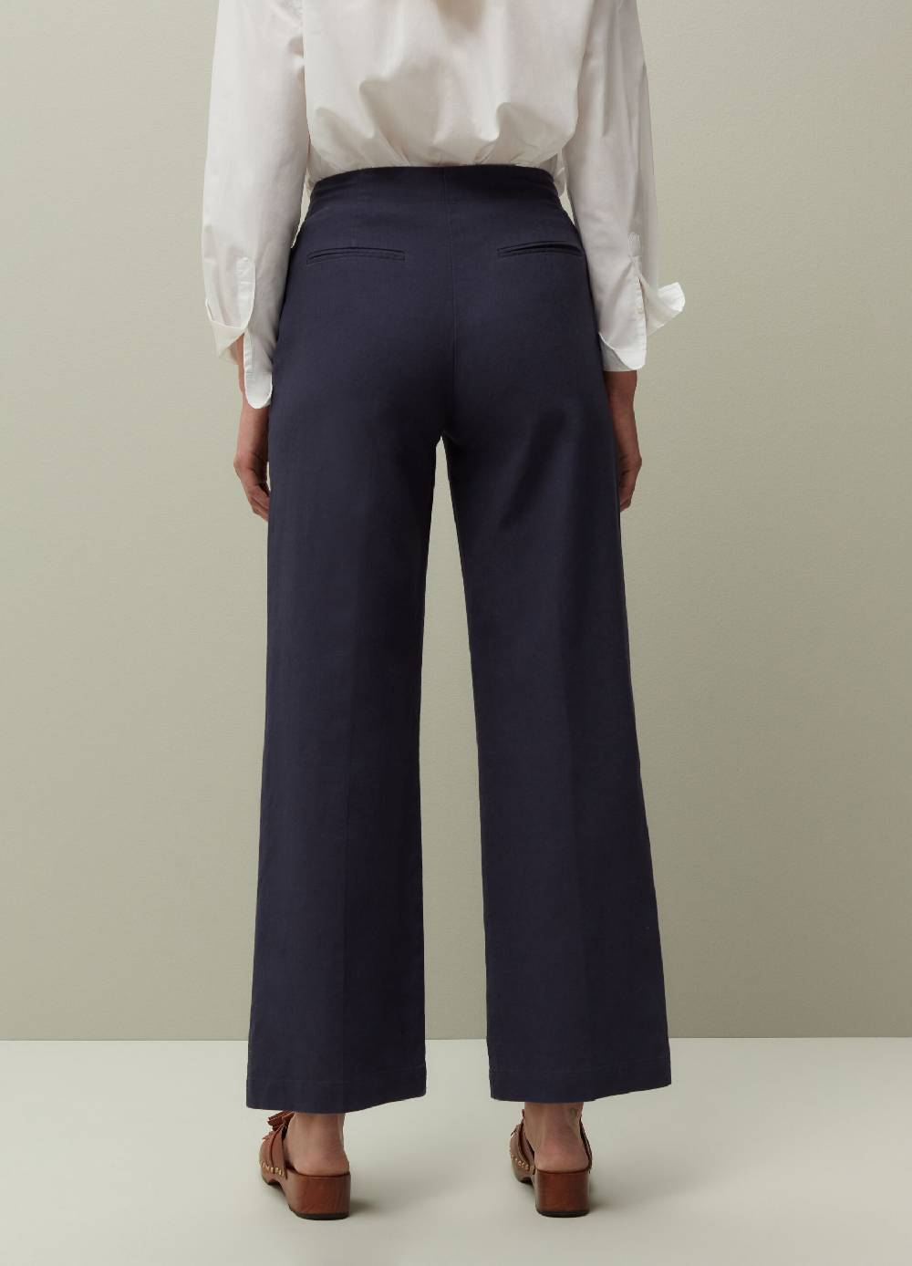 Ovs Pantaloni wide leg in lino e cotone Grande vendita