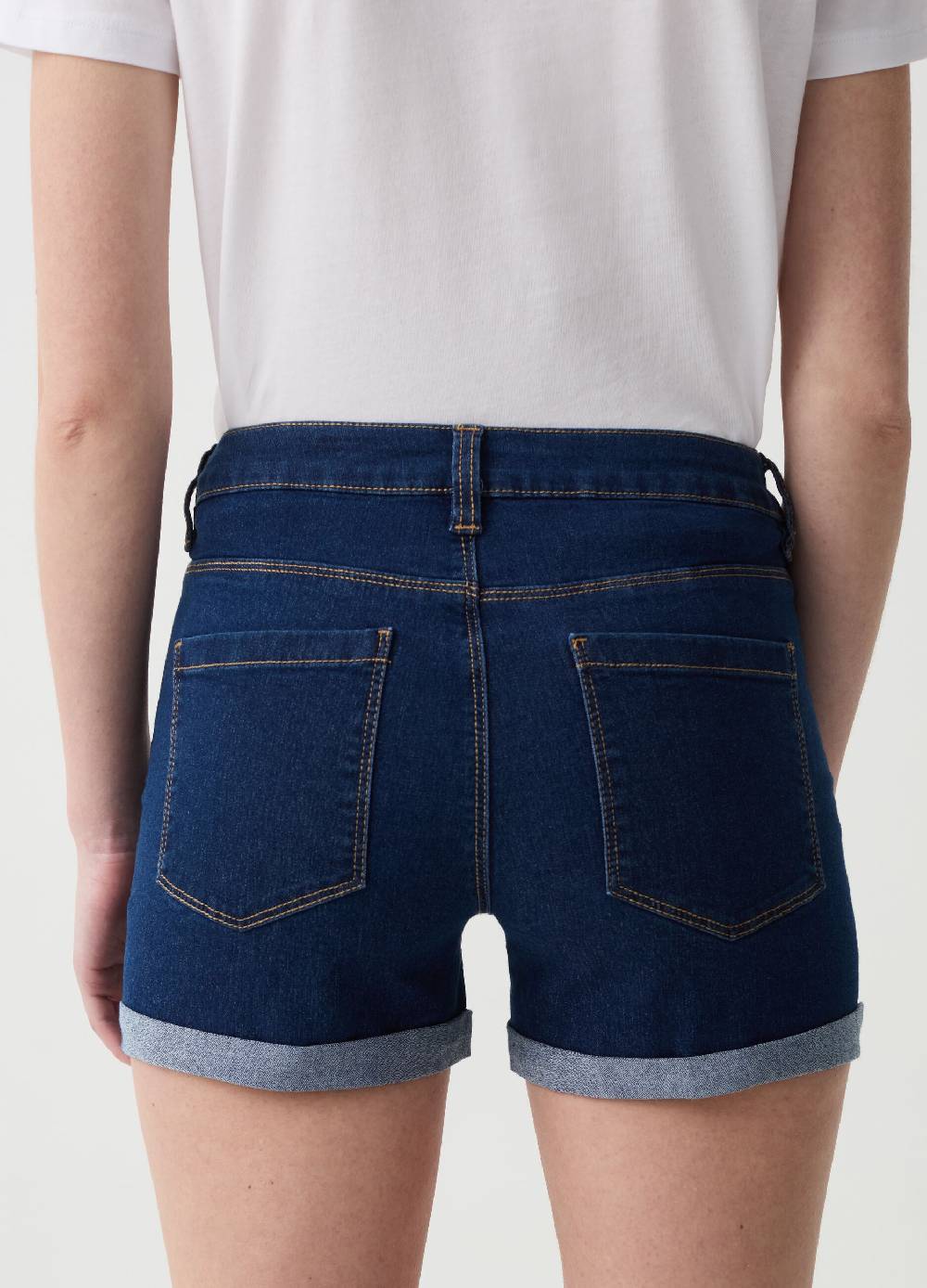 Ovs Shorts in denim con risvolti Shopping online
