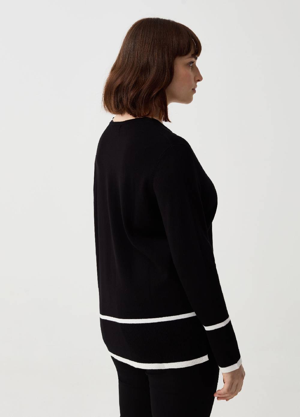 Ovs Maglia con scollo a V e disegno a righe Curvy Offerta esclusiva
