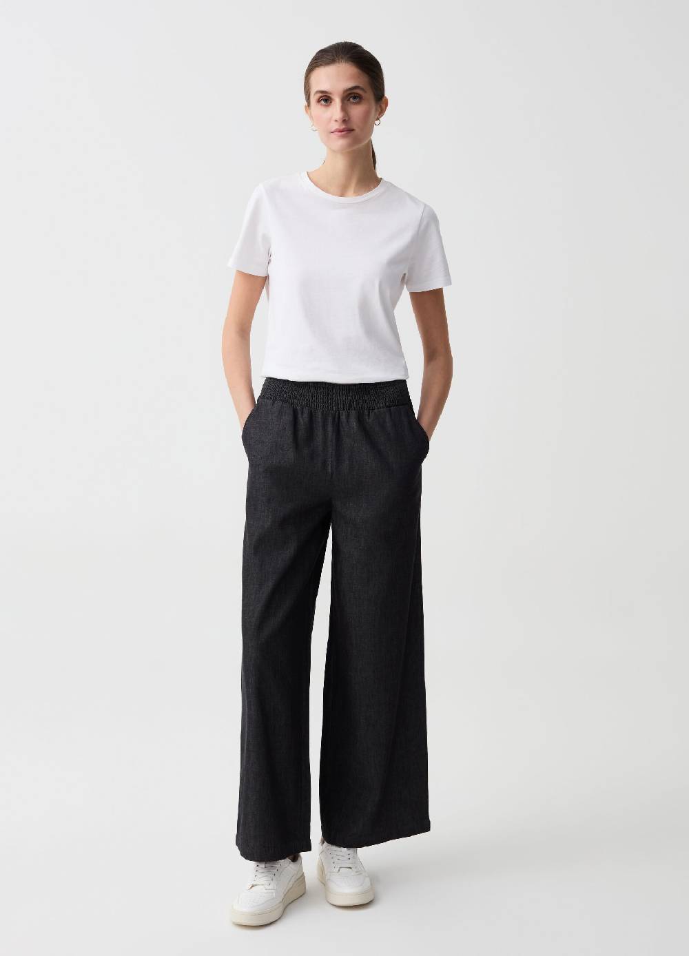 Ovs Jeans wide leg in tessuto fluido Offerta Anniversario