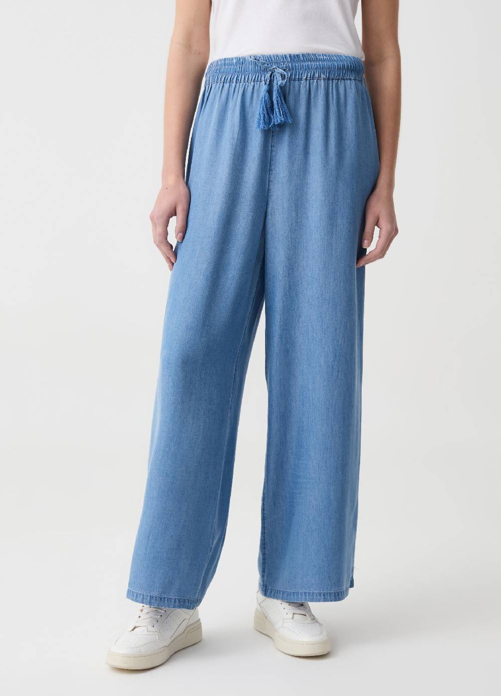 Ovs Joggers wide leg in denim fluido Smaltimento dello stoccaggio