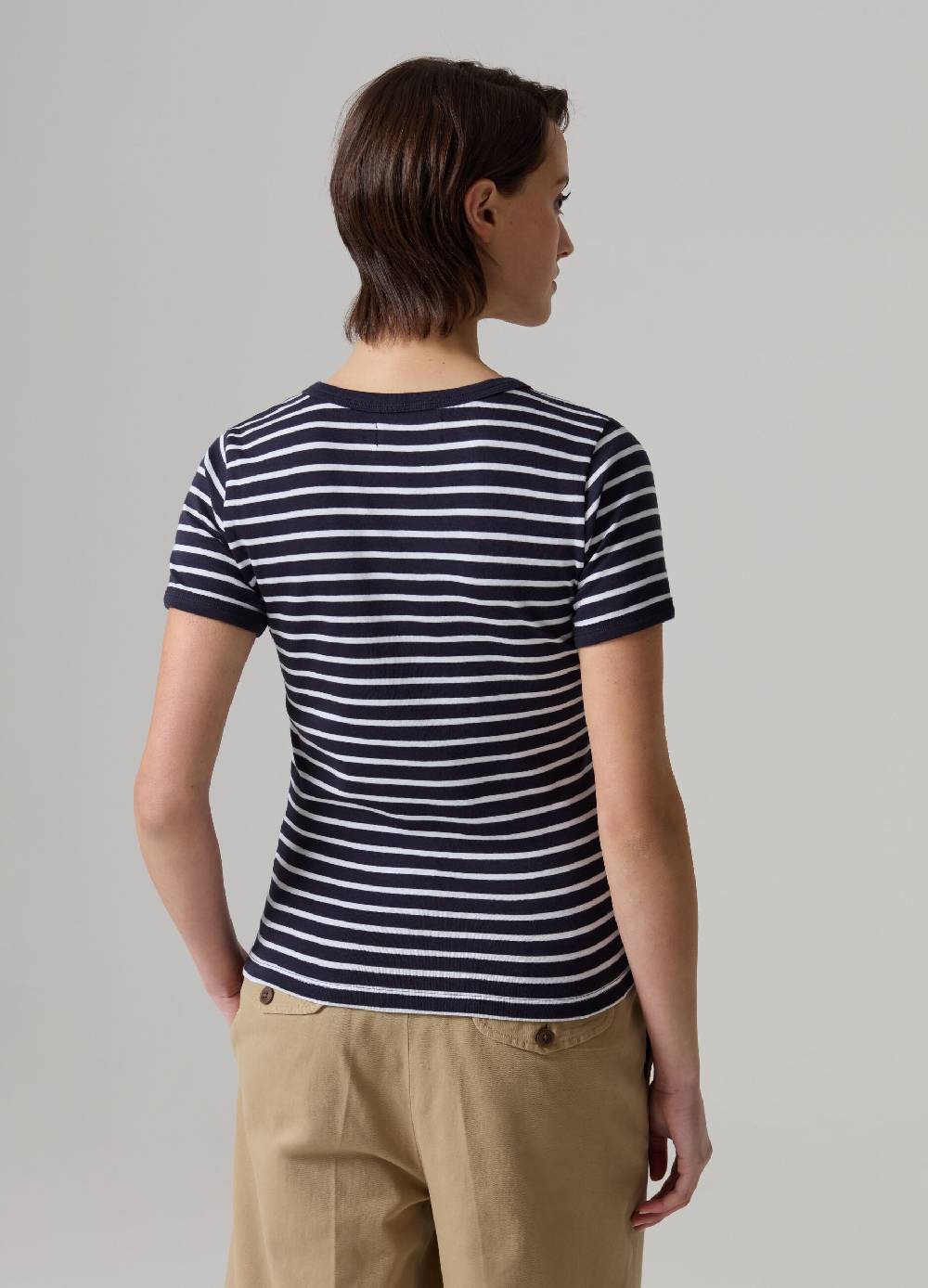 Ovs T-shirt a righe in cotone stretch Vendita calda