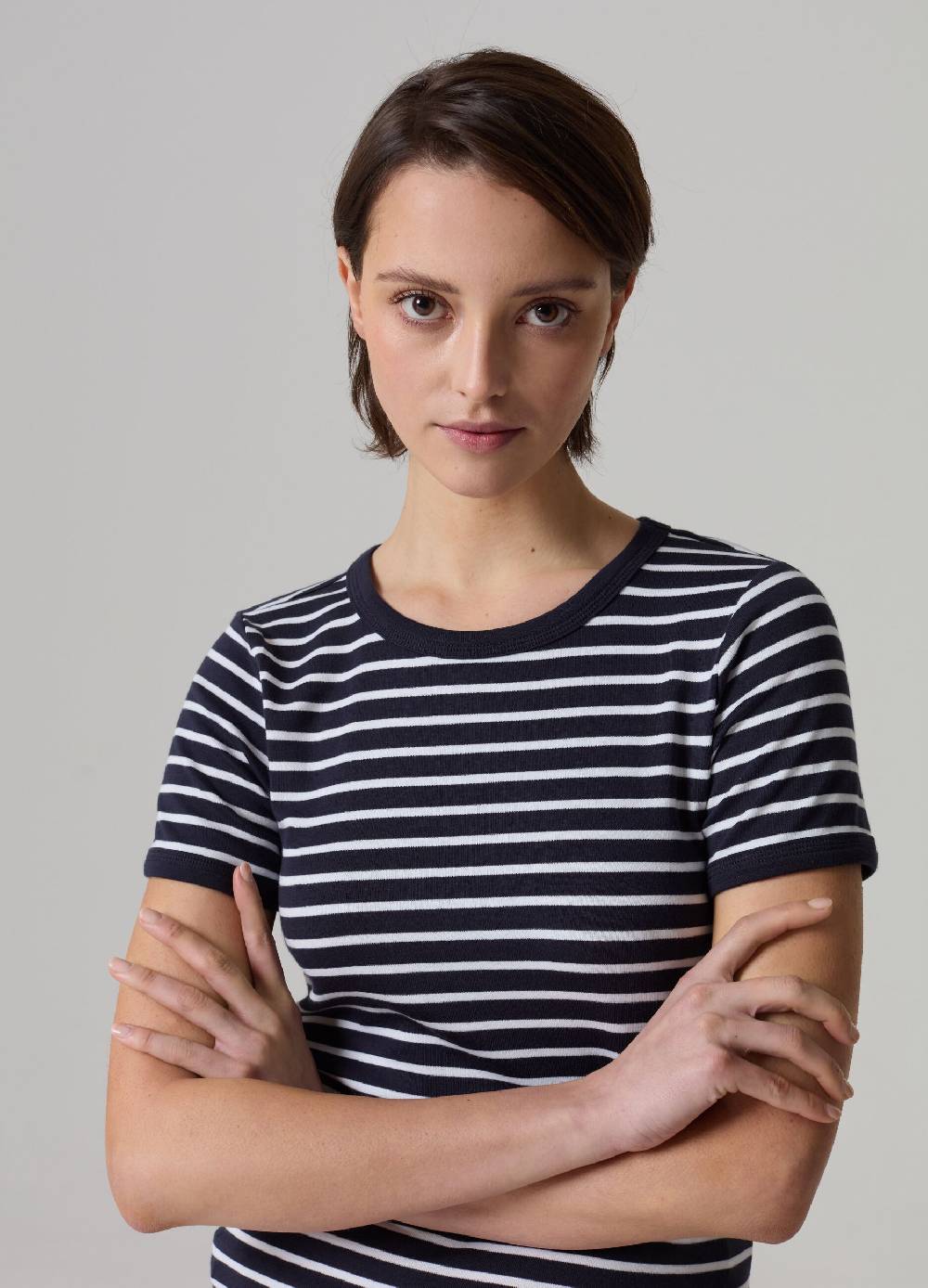 Ovs T-shirt a righe in cotone stretch Vendita calda