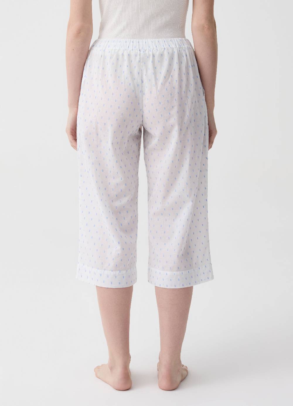 Ovs Pantalone pigiama pinocchietto in cotone dobby Offerte esclusive