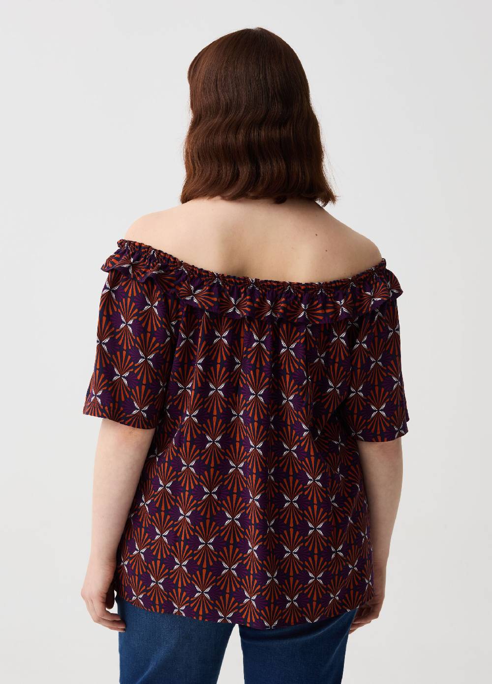 Ovs Blusa con fantasia e spalle scoperte Curvy Offerte giornaliere